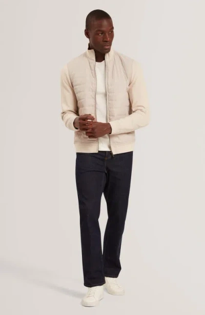 Ted Baker Durano Quilt Front Piqué Jacket In Pink