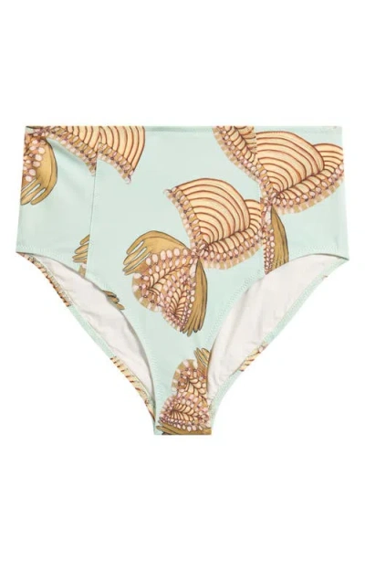 Ulla Johnson Zahara Bikini Bottoms Water Blossoms In Green