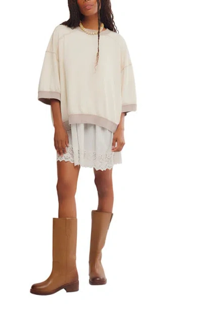 Free People Everything Pullover Sweater In White