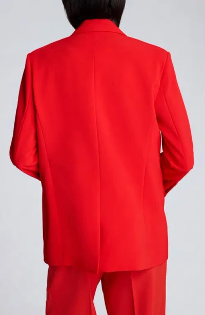 Kenneth Cole Oversize Luxe Twill Blazer In Red