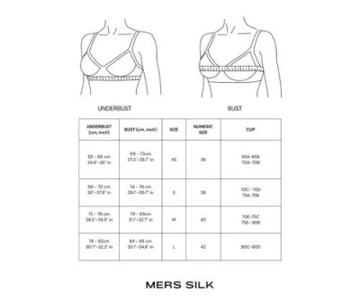 Mers Silk Wildy Bra In Black