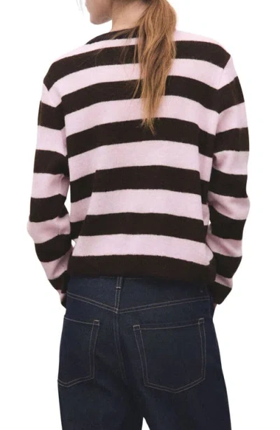 Mango Stripe Crewneck Sweater In Multi