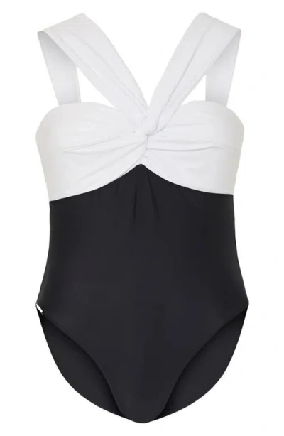 Milly Betsy Color Block One Piece Swimsuit In Multi