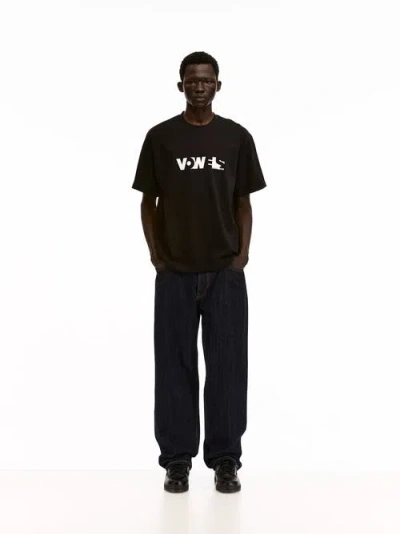 Vowels Overall Tee In Black