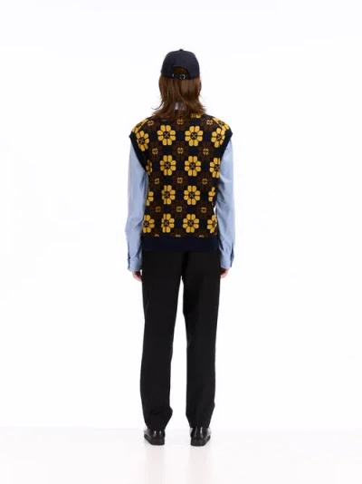Vowels Sweater Vest In Multi