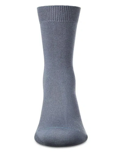 Memoi Kid's Basic Soft Rayon Crew Socks In Blue