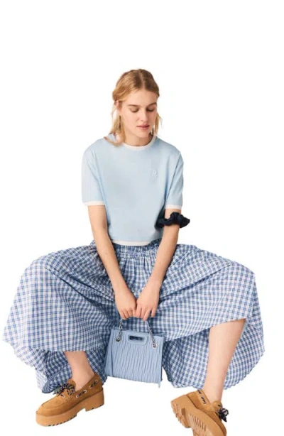 Maje Tee Shirt Bicolore In Blue