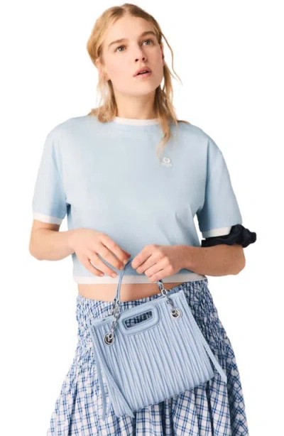 Maje Tee Shirt Bicolore In Blue