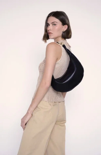 Hyer Goods Small Leather Convertible Hobo Crescent Ring Bag In Multi