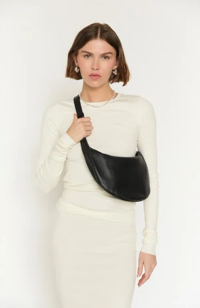 Hyer Goods Small Leather Convertible Hobo Crescent Ring Bag In Multi