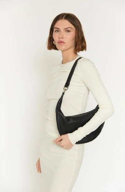 Hyer Goods Small Leather Convertible Hobo Crescent Ring Bag In Multi