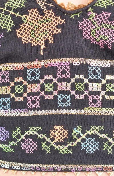 Raas Zoya Sequins Embroidered Chaniya Choli Set In Black