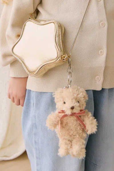 Snuggle Bunnies Stuffed Animal Keyring Arthur Bear With Red Bow