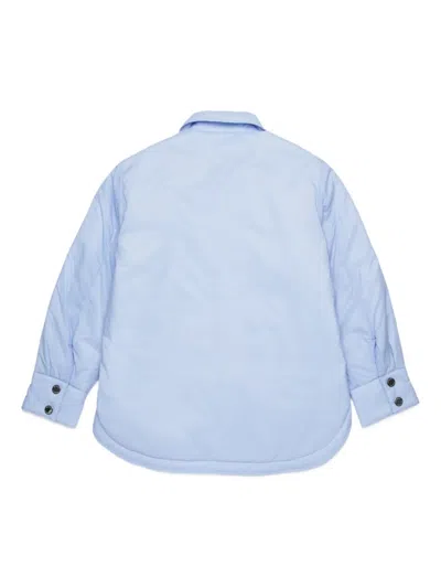 Max & Co Logo-print Padded Jacket In Blue