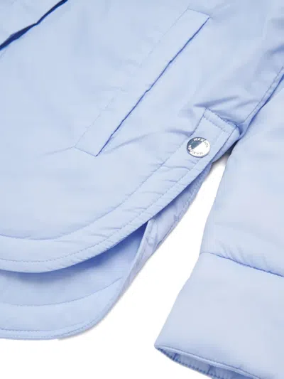 Max & Co Logo-print Padded Jacket In Blue