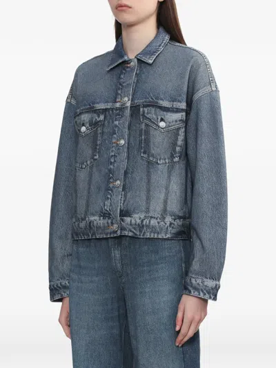 Rag & Bone Boxy Denim Jacket In Blue
