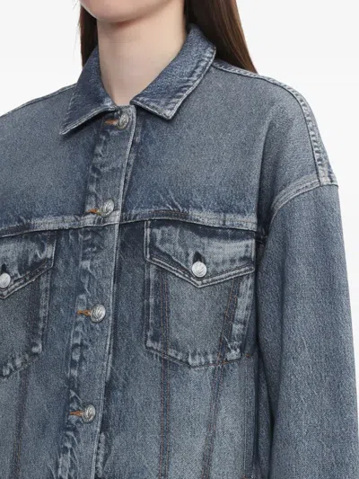 Rag & Bone Boxy Denim Jacket In Blue