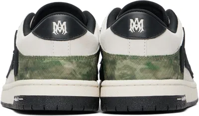 Amiri Low Top Camouflage Pattern Rubber Sole Sneakers In White