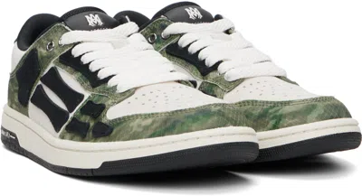 Amiri Low Top Camouflage Pattern Rubber Sole Sneakers In White