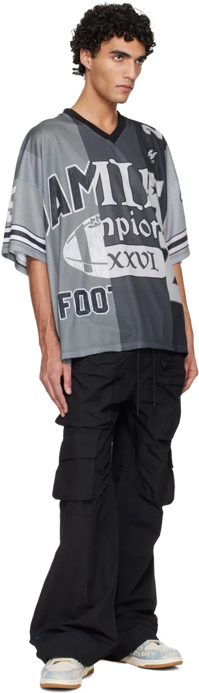 Amiri Skel Top Low Embellished Sneakers In Blue