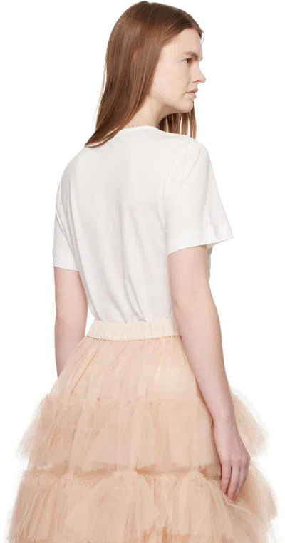 Simone Rocha Bow Sash Short-sleeve T-shirt In Neutral