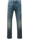 Gucci Medium Washed Jeans In Blue