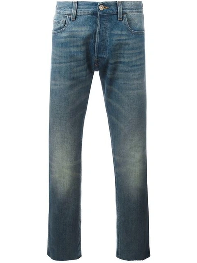 Gucci Medium Washed Jeans In Blue