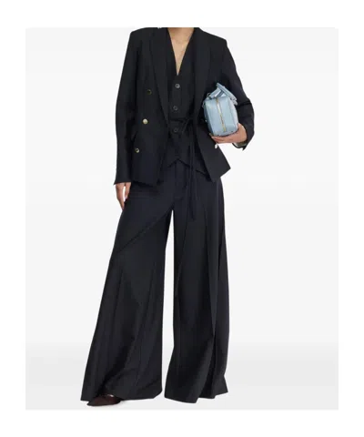 Semicouture Double-breasted Suit Jacket In Blue