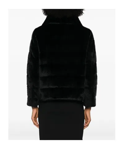 Herno Two-way Zipper Down Jacket In Black