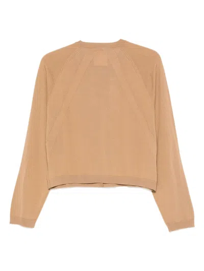 Semicouture Buttoned Cardigan In Neutral