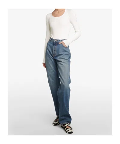 Alaïa Ribbed-knit Bodysuit In White