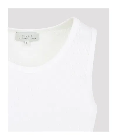 Studio Nicholson Ribbed T-shirt In White