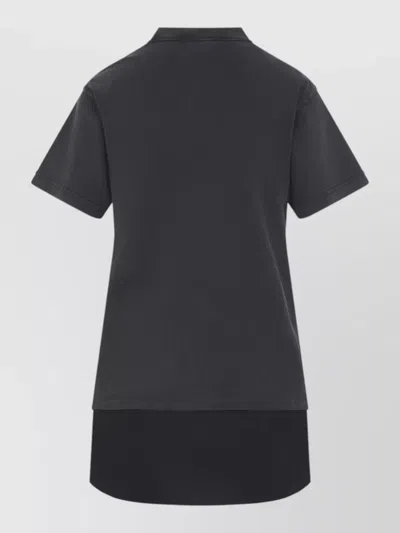 Balenciaga Women Hybrid T-shirt Dress With Sport Icon Logo In Black