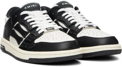 Amiri Skel Bicolor Leather Low-top Sneakers In White