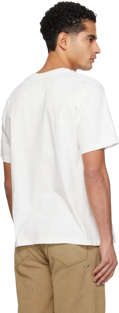 Mm6 Maison Margiela Patch Graphic Crew Neck Short Sleeve T-shirt In White