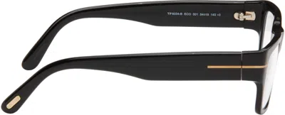 Tom Ford Black Rectangular Blue Light Glasses In Black