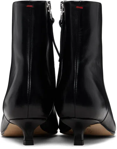 Aeyde Sofie Kitten Heel Pointed Toe Ankle Boots In Black