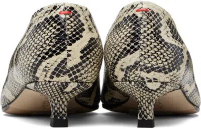 Aeyde Womens Cream Clara Pointed-toe Snake-print Heeled Leather Pumps Eur 38/5 Uk In Animal Print