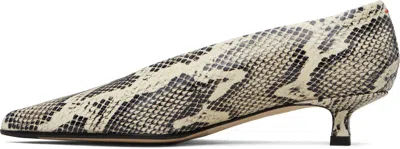 Aeyde Womens Cream Clara Pointed-toe Snake-print Heeled Leather Pumps Eur 38/5 Uk In Animal Print