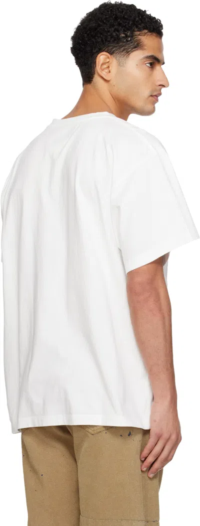 Mm6 Maison Margiela T-shirt With A Digitally Inspired Key Print On The Chest In White