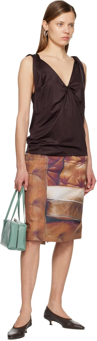 Aeyde Hermia Pumps 35mm Leather Kitten Heel In Burgundy