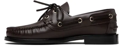 Aeyde Women Brown Leather Loafers, 8.5 Luxury Loafers & Drivers For Women Darveys In Black