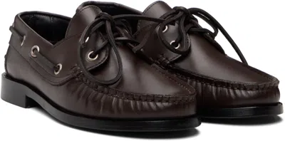 Aeyde Women Brown Leather Loafers, 8.5 Luxury Loafers & Drivers For Women Darveys In Black