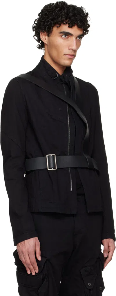 Julius Black Dimensional Body Backpack In Black