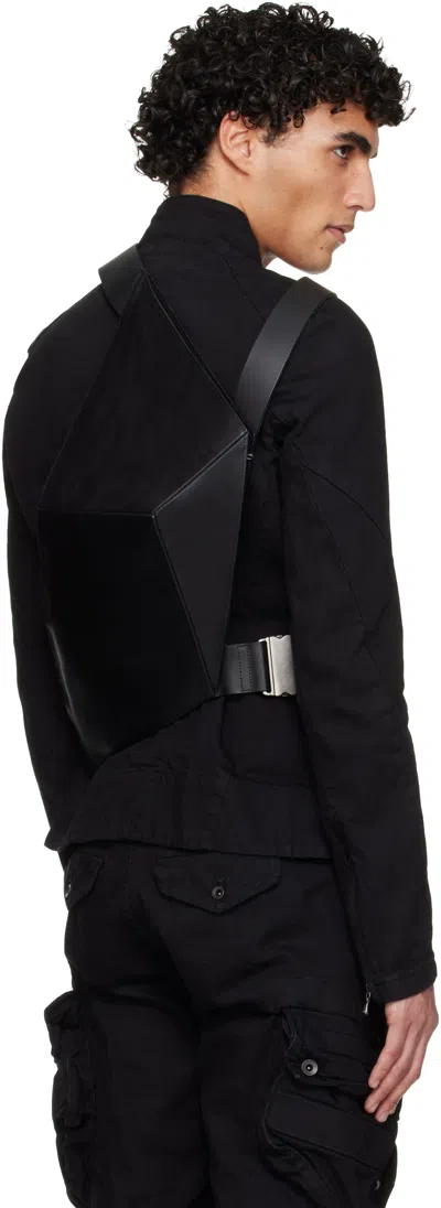 Julius Black Dimensional Body Backpack In Black