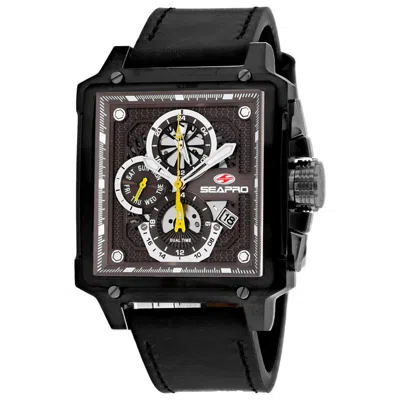 Seapro Men's Brown Dial Watch In Black
