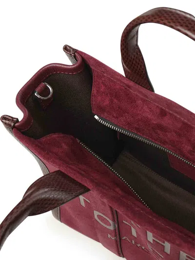 Marc Jacobs Small Rectangular Tote Bag And Handles In Burgundy