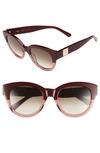 Mcm 53mm Cat Eye Sunglasses - Bordeaux/ Antique Rose