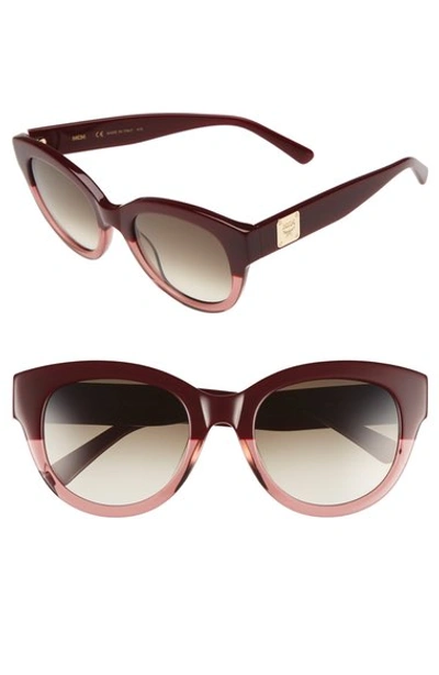 Mcm 53mm Cat Eye Sunglasses - Bordeaux/ Antique Rose