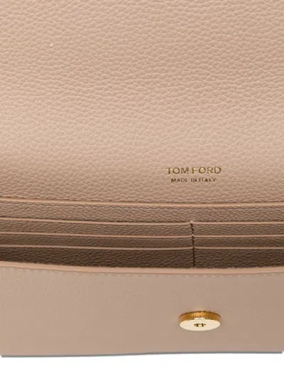 Tom Ford Logo Wallet In Neutral